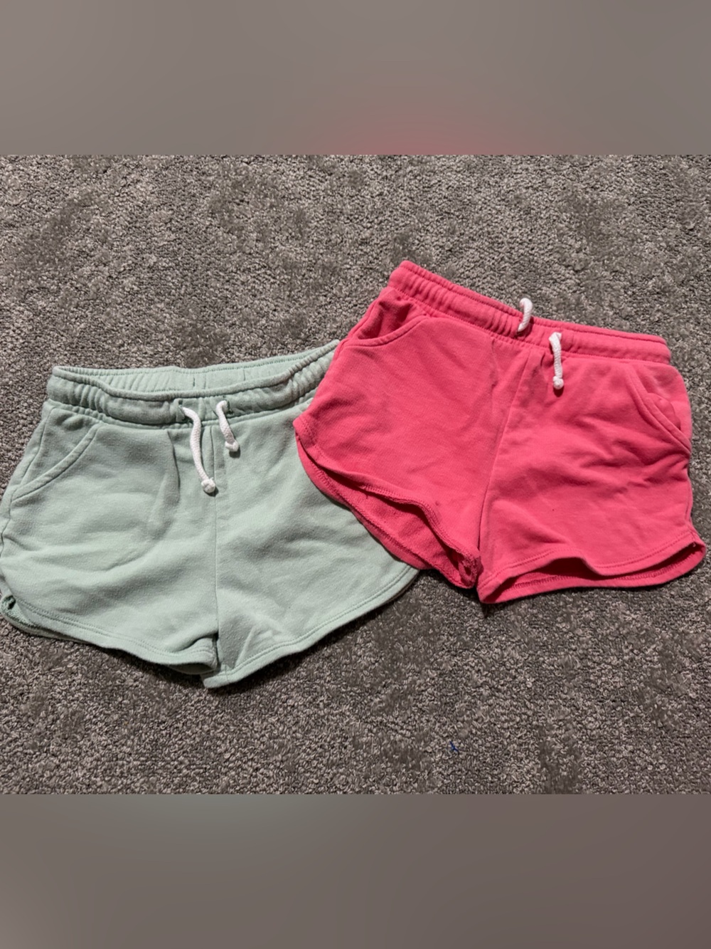 TWO Old Navy young girls 4T shorts‎ sweatpant material soft and comfy